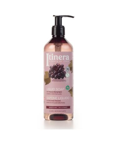 Itinera Smoothing Liquid Soap with Tuscan Red Grapes (12.51 fl oz) - with Aloe vera and Glycerine - Vegan Friendly - 95% Natural Origin Ingredients