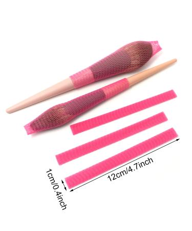 Honbay 100PCS Makeup Brush Protector | Reusable Expandable Mesh Covers for Brushes & Handbag Tassels (Pink) - International Shipping Available - Buy Online on GoSupps.com