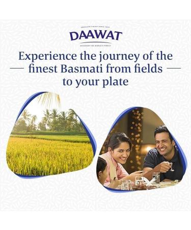 Seelans Daawat Original Basmati Rice with Rice Aroma Delicious Taste White Lustre Perfectly Aged Aromatic & Textural Grain Rich Flavour with Sweet Taste Ideal for all types of Dishes - 5Kg - Buy Online on GoSupps.com