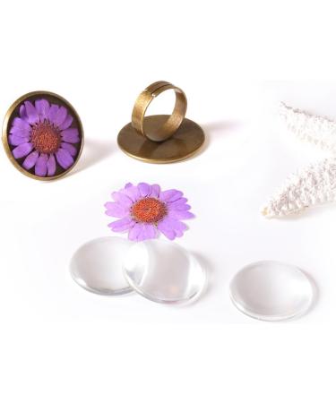 Hautoco 1 Inch Transparent Glass Dome Cabochons - Pack of 120 | Non-Calibrated Round Tiles for Craft, Pendants, and Necklaces - Buy Online on GoSupps.com