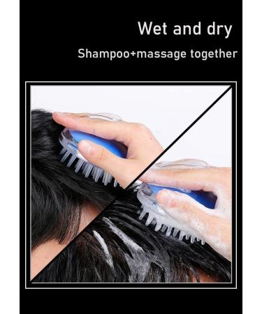 Sigandg 2-Pack Silicone Scalp Massage Brush - Wet & Dry Hair Scalp Stimulator for Improved Circulation & Relaxation - Relaxing Blue - Buy Online on GoSupps.com