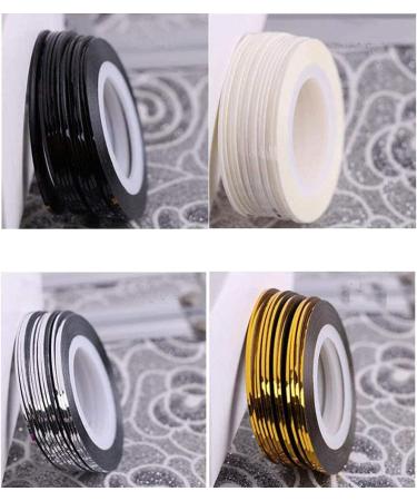 24Pcs Mixed Colors Nail Art Striping Tape Line Decoration Sticker Set - Buy Online on GoSupps.com