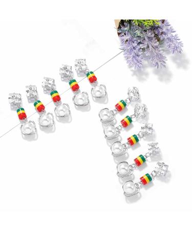 Woeoe Pearls Dreadlock Accessories: 10PCS Silver Cuff Hair Charms for Women - African Hair Jewelry for Braids - Buy Online on GoSupps.com