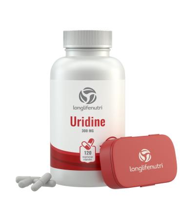 Uridine Monophosphate 300mg - 120 Vegetarian Capsules  Made In Usa  Choline Enhancer  Supports Cholinergic Brain  Memory Function  Helps Synapses Growth  300 mg Pure Powder Pills Complex Formula 2 Piece Set