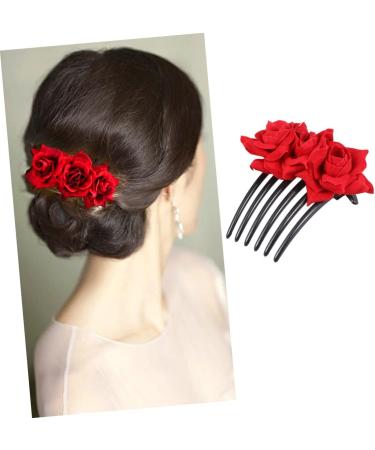 DOITOOL 1pc Floral Hair Comb Hair Accessories for Women Hair Combs for Women Hair Teasing Comb Hair Jewels for Women Flower Hair Clip Hair Side Comb Pearl Hair Clip Headgear Bride Jewelry - Buy Online on GoSupps.com