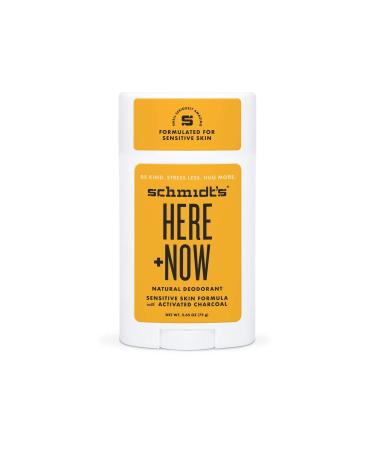 Schmidt's Activated Charcoal Sensitive Skin Here + Now Natural Deodorant  2.65 oz