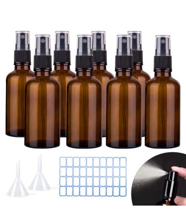 Spray bottles glass 8 PCs brown las bottles essential oil bottles set for portable cosmetics atomizer bottle make-up water travel fluid 8 * 100ml