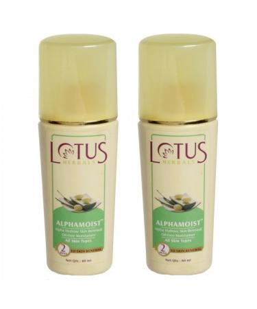 Lotus Herbals Alphamoist Alpha Hydroxy Skin Renewal Oil Free Moisturizer 80ml (Pack of 2)