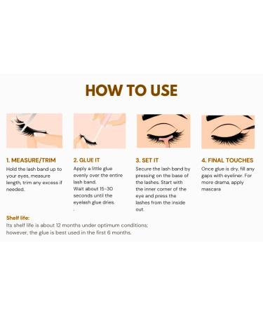 XXL Lashes DUO Waterproof Eyelashes and Eyebrow Glue No Smell Vegan (Orange Duo 1 Pack) - Buy Online on GoSupps.com