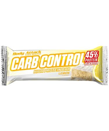 Body Attack Carb Control protein bar without added sugar low sugar-high protein protein bar with whey also in the mix box (lemon 10 x 100g) lemon 10x100g
