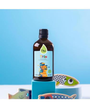 Olini Fish Oil Liquid for Children - Omega 3 EPA DHA Vitamin A & D3 - Natural Liver Support - 100ml Glass Bottle - Buy Online on GoSupps.com