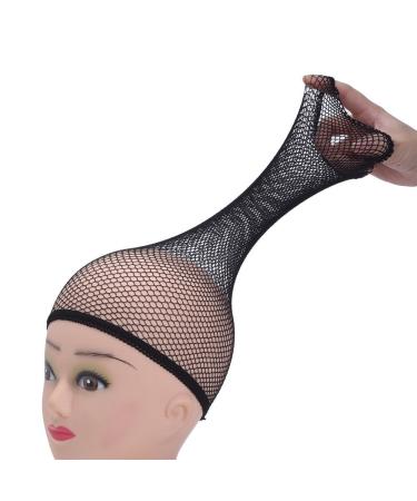 3PCS Nylon Wig Caps - Elastic Hair Mesh Net for Comfortable Wig Wear - Black Open Ended Hair Nets - Buy Online on GoSupps.com