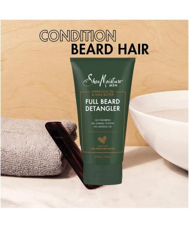 Shea Moisture Men's Full Beard Detangler - 4 oz - Maracuja Oil & Shea Butter - Natural Ingredients - Soften Hair & Ease Knots for a Smooth Beard - Buy Online on GoSupps.com