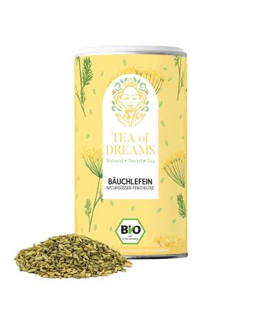 Tea of Dreams Organic Fennel Tea - "Belly Lemon" - Naturally mild no added sugar - Loose leaf tea - 250g