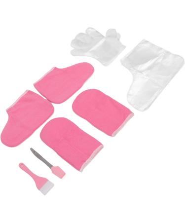 doublures de pieds et de mains en cire flanelle rose paraffine garde au chaud gants jetables mitaines de cire ensemble de pieds - Buy Online on GoSupps.com