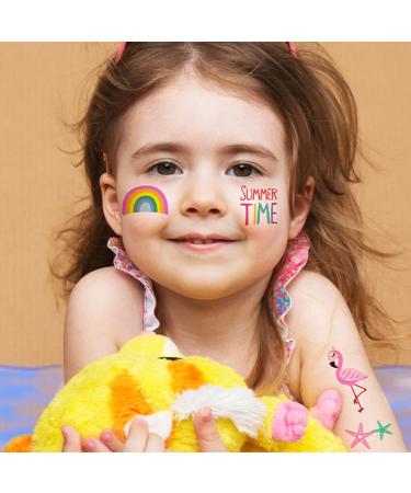 Flamingo Temporary Tattoos - Tropical Luau Party Stickers (10PCS) - Buy Online on GoSupps.com