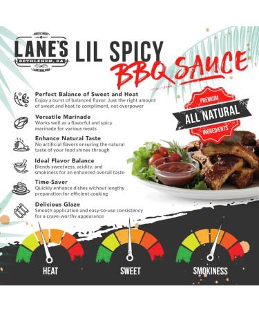 Lane's BBQ 'Lil Spicy' Sauce - 382g (13.5 oz) - Buy Online on GoSupps.com