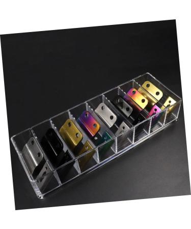 FRCOLOR Clear Storage Box & Stand for Hair Clipper Teasing Comb Beard Blade - Organizer Tray for Barber Accessories - 24.8x8.5cm - Buy Online on GoSupps.com
