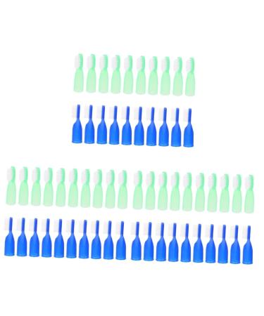 Healeved 60 STK prison toothbrush little toothbrush mini finger toothbrush mini toothbrush mouth cleaning brush travel toothbrush safety toothbrush clean plastic place 1 piece (1 Pack) different colors x 3 pieces