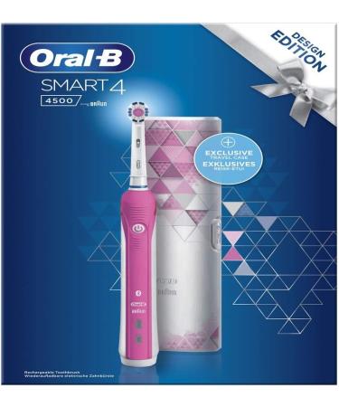 Oral-B Smart 4 Electric Toothbrush Heads - Cross Action 3 Modes Bluetooth Pink/White | International Shipping Available - Buy Online on GoSupps.com