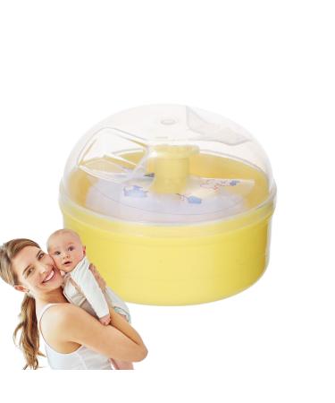 Applicateur de poudre pour le corps houppette de poudre | Bouff e de poudre pousseter pour tout-petits pour le corps - tui poudre pour le corps avec houppette pour poudre libre fond Jaune