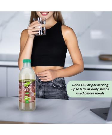 Naturae Healthy Aloe Vera Juice with Pulp Organic & Cold-Processed Supports Stomach Acidity Regulation and Overall Digestive Wellness - 33.8 fl oz 1 Unit - Buy Online on GoSupps.com