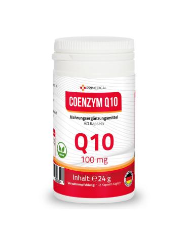 COENZYME Q10 CAPSULES VEGAN 100mg natural coenzyme Q10 per capsule Primedical 1 x 60 capsules