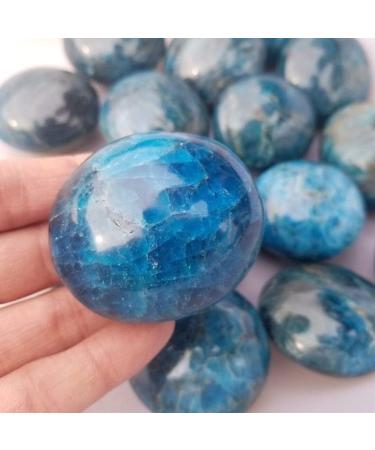 Natural Blue Apatite Palm Polished Quartz Crystal Collection Gemstone 1PC Reiki Stone ERTEYIN - Buy Online on GoSupps.com