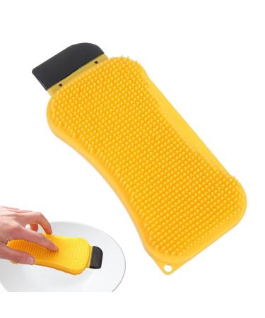 Shakven Silicone Sponges for Dishes | Multi-Purpose Dish Brush | Scrub Brush Kitchen Cleaning Tool Sponge Scraper for Easy Cleaning & Dishwashing