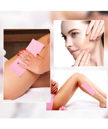 Pink Paper Wax Strips - 100pcs Non Woven Strips for Legs, Face, Eyebrows, and Bikini Waxing - 95.00g (Pack of 1) - Buy Online on GoSupps.com