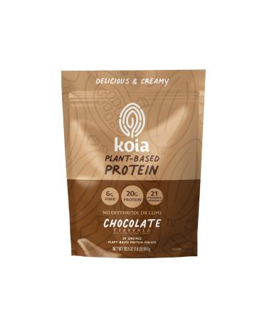 Koia Plant Based Protein Powder, Chocolate, 20g Protein, 3g Sugar, 6g Prebiotic Fiber, Pre & Post Workout, 21 Vitamins & Minerals, No Seed Oils, Dairy-Free, Gluten-Free, Non-GMO, 20 Servings, 28.2 Oz