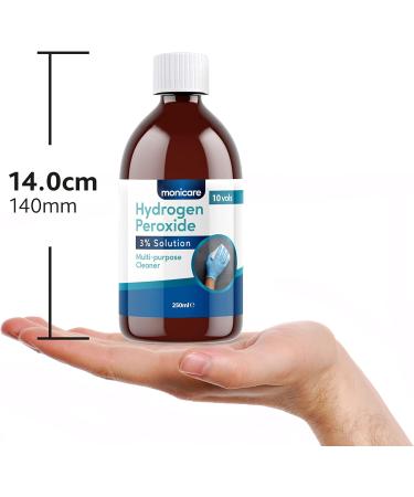 Monicare Hydrogen Peroxide 3% -250ml 10 Vols Clear & Dr. Beckmann Carpet Stain Remover | Removes New and Dried-in Stains | Includes Applicator Brush 250 ml (Pack of 1) + Carpet Stain Remover 650ml - Buy Online on GoSupps.com