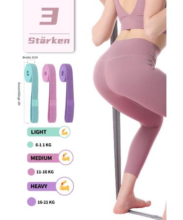 Premium Fitness Resistance Straps Set - Slipproof Fabric Bands for Home Gym Yoga Pilates & Strength Training - Buy Online on GoSupps.com