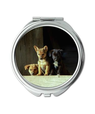 Mirror Travel Mirror Dog Mammals Animal Dog And Pet Puppy Cute Pocket Mirror portable mirror