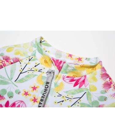 BONVERANO Baby Girls Swimsuit UPF 50+ Long-Sleeve Zipper Bathing Suit 6-9 Months Lotus - Buy Online on GoSupps.com