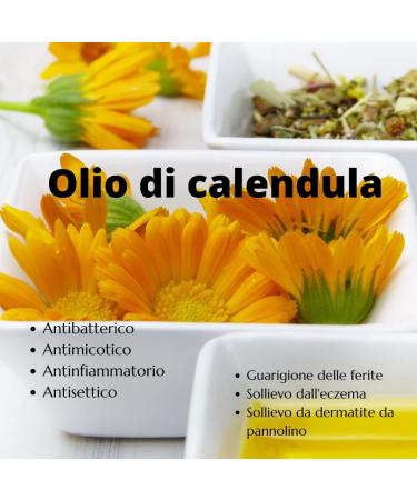 Green Idea Marigold Oil 100ml - Natural Calendula Oil for Scars Burns & Stretch Marks - Perfect for Face Hands & Body Care - Buy Online on GoSupps.com