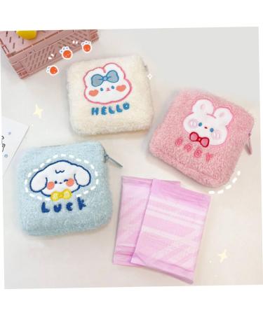 Healeved 12 Pcs Storage Bag for Women's Bandages | Reusable Period Pads & Tampon Bag | Cute Cartoon Girl Design for Handbag - Buy Online on GoSupps.com