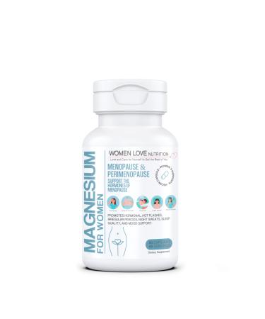 WOMEN LOVE NUTRITION Magnesium for Women Menopause & Peromenopause (90 Capsules)