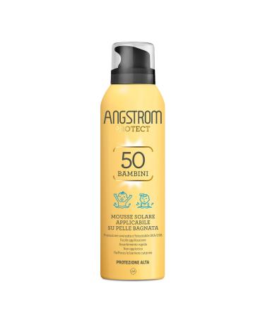 ANGSTROM Angstrom Protect Mousse Sunscreen for Children SPF 50 Sun Protection with Instant Moisturizing Action Suitable for Sensitive Skin 150 ml