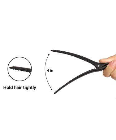 Ilvisest Non-Slip Duckbill Hair Clips 6 Pack - Professional Salon Clips for Thick and Thin Hair Styling Sectioning - Black - Buy Online on GoSupps.com