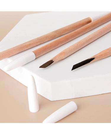 Waterproof Wooden Eyebrow Pencil - Black & Dark Brown | Non-Smudging, Sharpenable, for Marking, Filling & Outlining - Buy Online on GoSupps.com