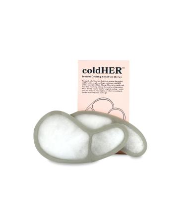 | coldHER Cool Pack | Cooling Bra Inserts | Hot Flash Relief | Menopause Relief | Postpartum Care (Grey) One Size Grey