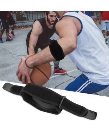 Basketball Elbow Support Brace for Adults | Adjustable Neoprene Protector Pad for Sports - Soft Silicone - Black - Buy Online on GoSupps.com
