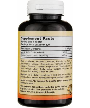 Nature's Blend Calcium Carbonate with Vitamin D3 100 Tablets (Pack of 3) - Buy Online on GoSupps.com