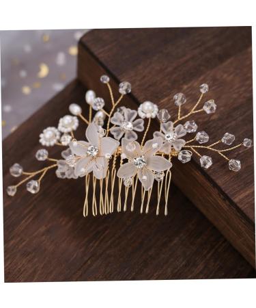 Housoutil Bridal Hair Comb Wedding Hair Comb Twist Beads Crystal Bride - Buy Online on GoSupps.com