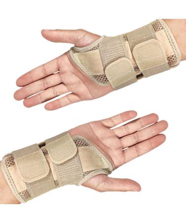 Nucamper Breathable Wristwear Bandage with Metal Rail Stabilizer | Adjustable Wrist Support for Arthritis Tendonitis Sprains - Left-Handed L/XL - Buy Online on GoSupps.com