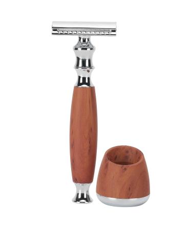 Eco-Friendly Safety Razor with Wooden Handle | Zero Waste Classic Double Edge Razor for Men | Sustainable Shaving Solution - Buy Online on GoSupps.com