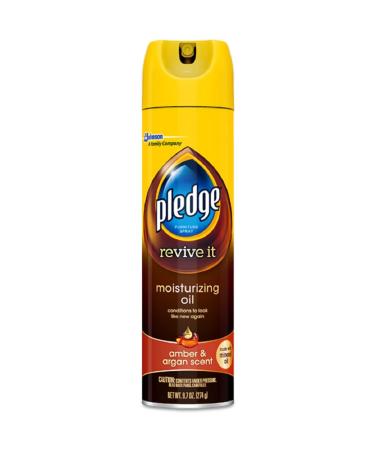 Pledge Moisturizing Oil Furniture Spray Amber & Argan Scent 9.70 oz