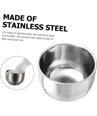 FRCOLOR 12 Pcs Shaving Soap Bowl Set - Men's Bubble Bowl & Shaving Tools - Silver Shaving Cream Vessel 7.4x7.4cm - Buy Online on GoSupps.com