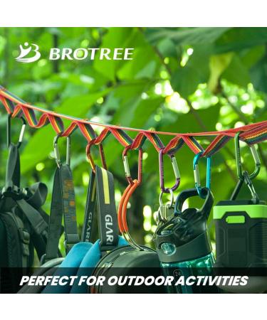 Brotree Mini Carabiner Keychain - Small Aluminum Snap Hook for Camping & Hiking (6cm D Shape 2 Pack Black) - Buy Online on GoSupps.com